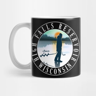 High Falls Reservoir Wisconsin Ice Fishing Mug